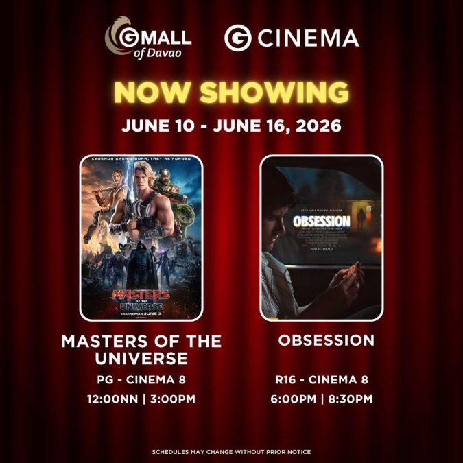 Gaisano Mall of Davao Bajada Cinema Schedule June 10 - 16, 2026 5