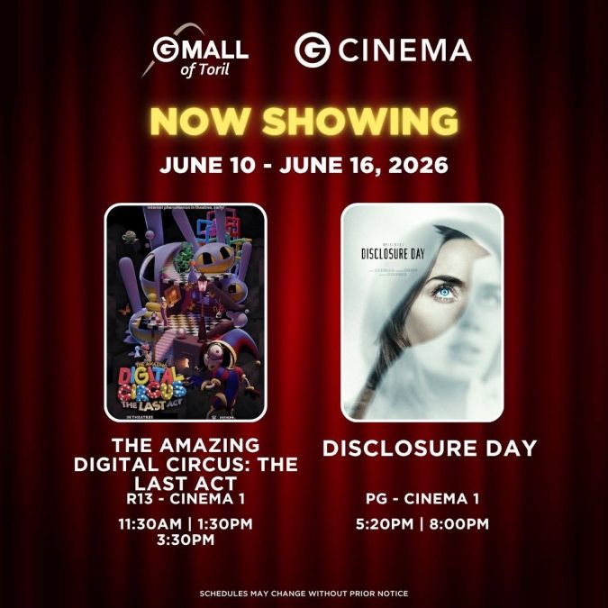 Gaisano Mall of Toril Cinema Schedule June 10 - 16, 2026 1