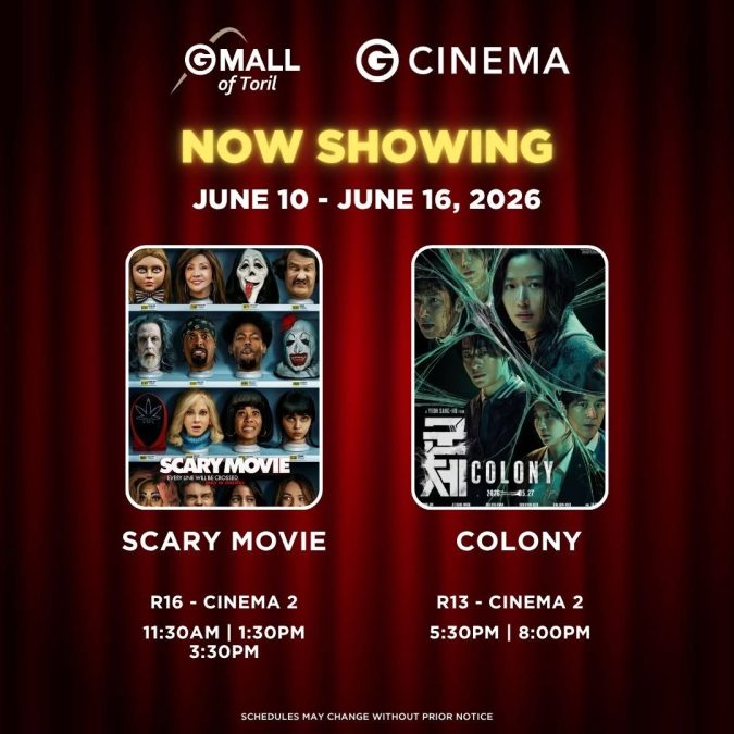 Gaisano Mall of Toril Cinema Schedule June 10 - 16, 2026 2