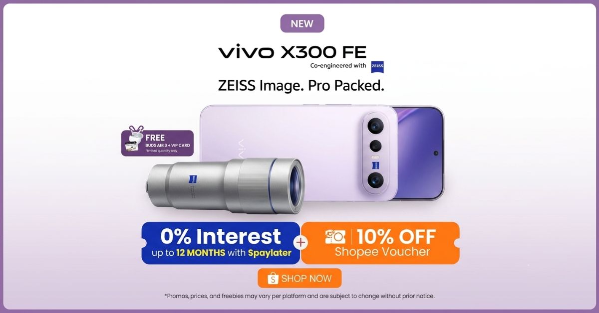 Get the vivo X300 FE at ₱3,000 Off Exclusively on Shopee