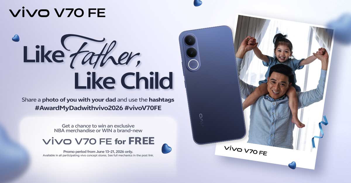 Win a vivo V70 FE with the Award My Dad with vivo Campaign