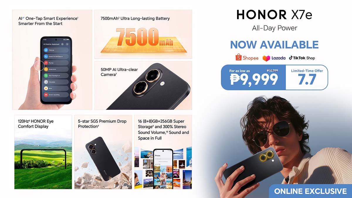 HONOR X7e Launches on the 7.7 Mega Rainy Season Sale