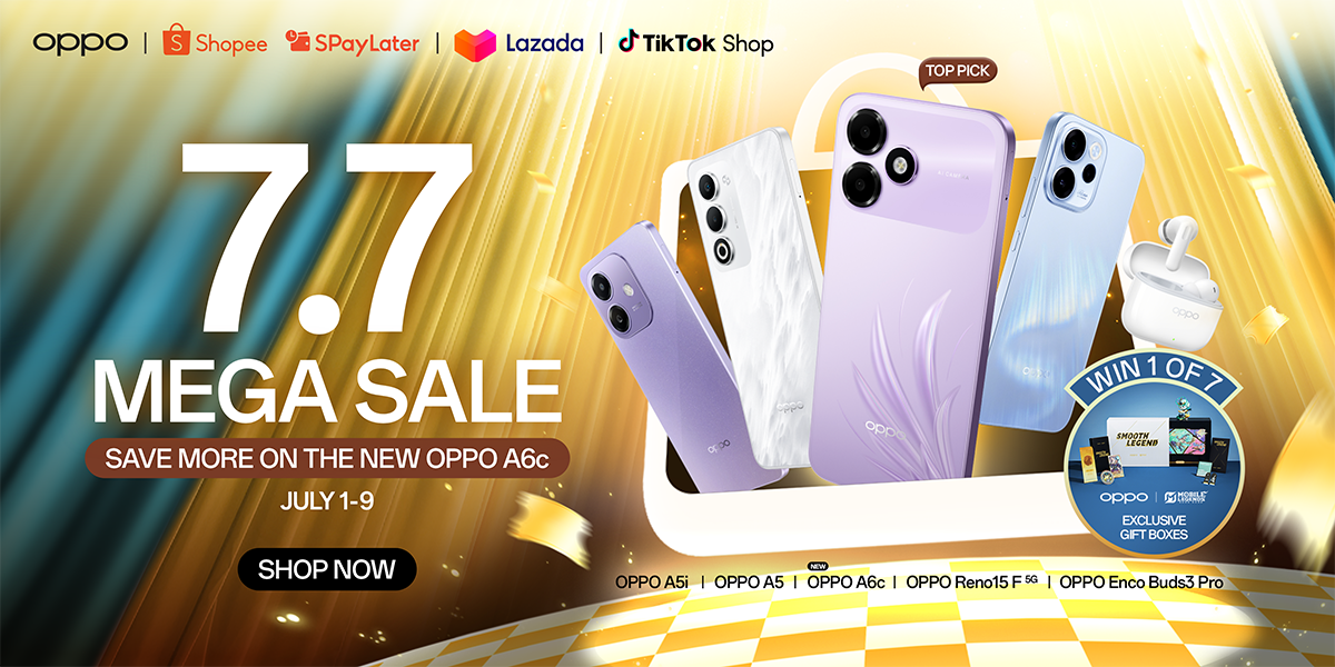 OPPO 7.7 Sale Brings Discounts, Freebies, and MLBB Prizes