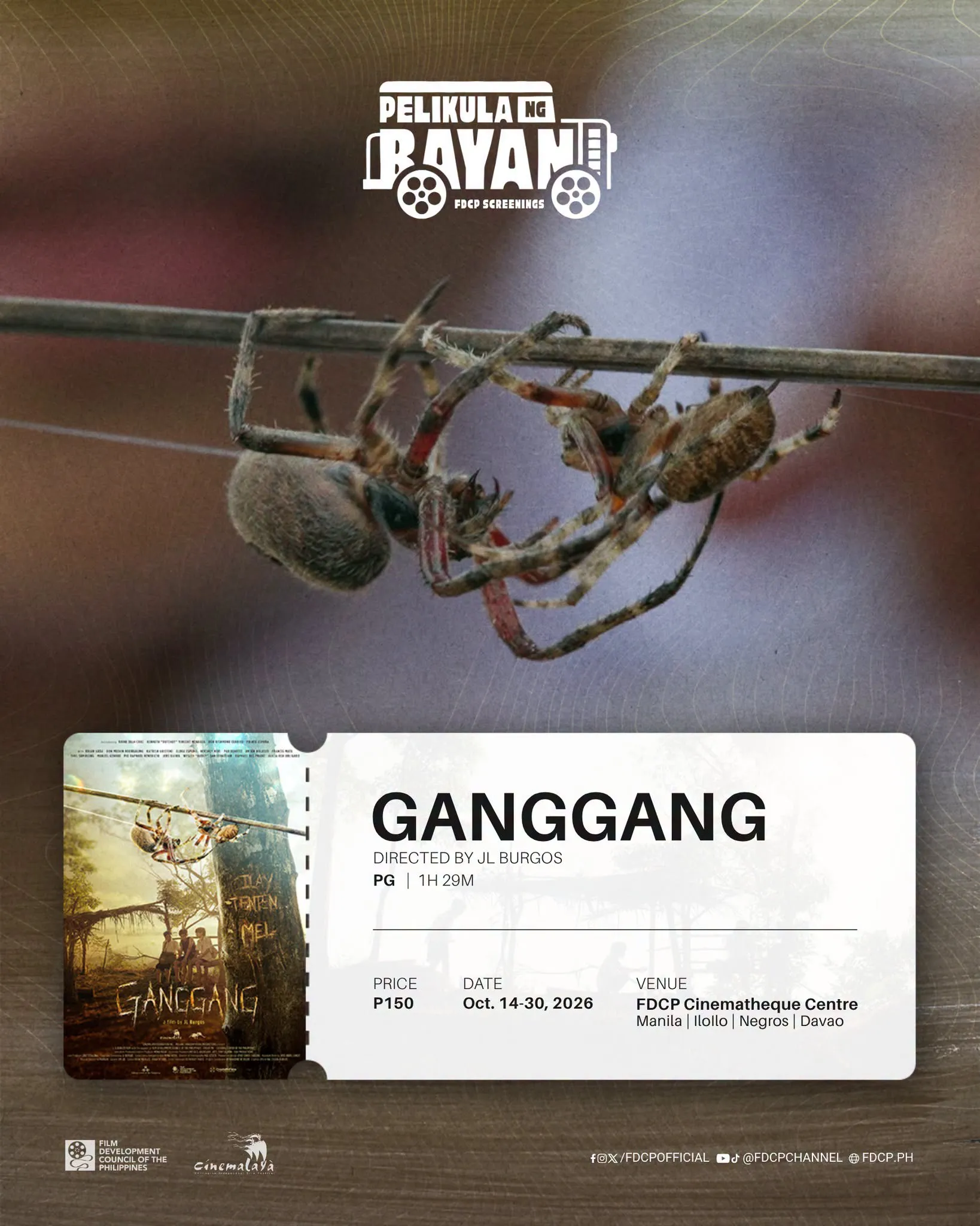 Cinematheque Centre Davao Cinema Schedule October 14 - 30, 2026 Cinemalaya 22 4