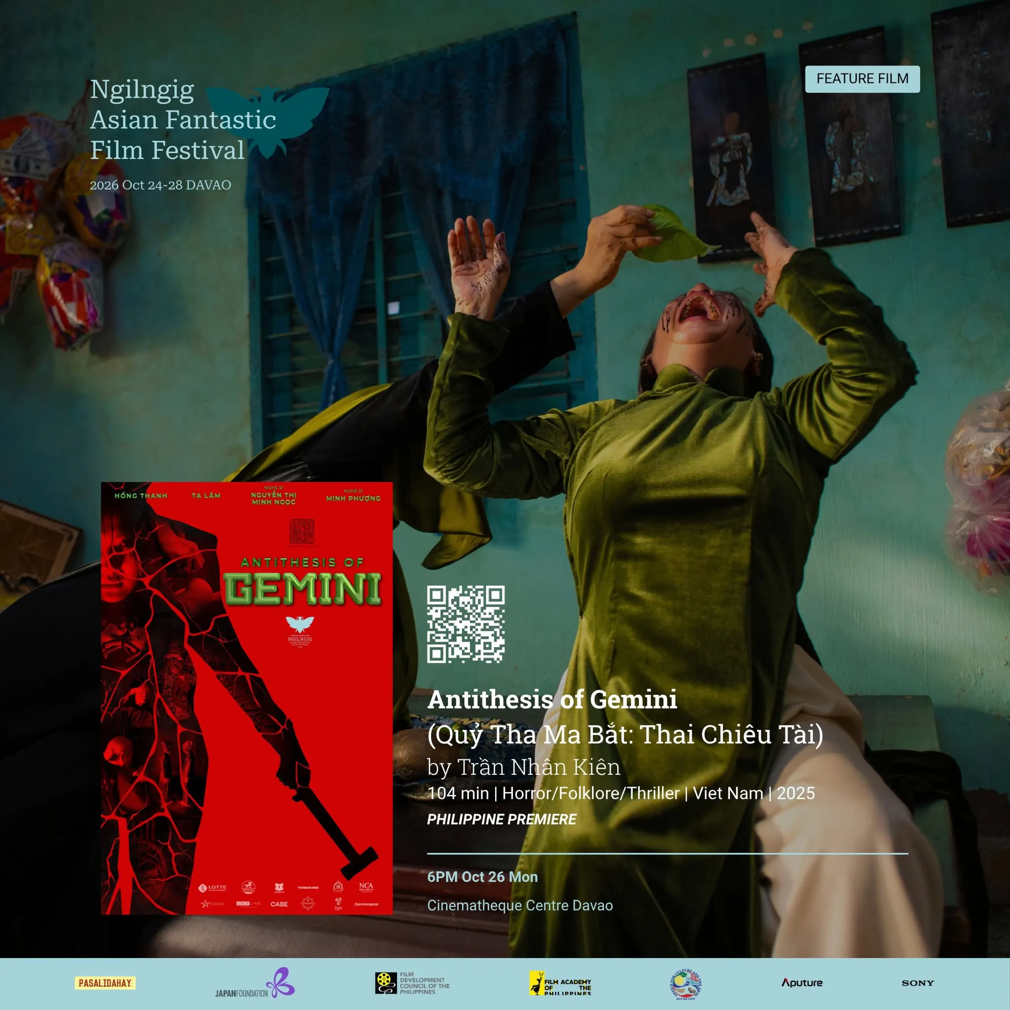 Cinematheque Centre Davao Cinema Schedule October 24 - 28, 2026 Ngilngig Asian Fantastic Festival 3