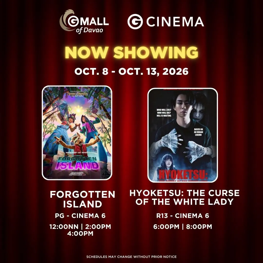 Gaisano Mall of Davao Bajada Cinema Schedule October 08 - 13, 2026 3