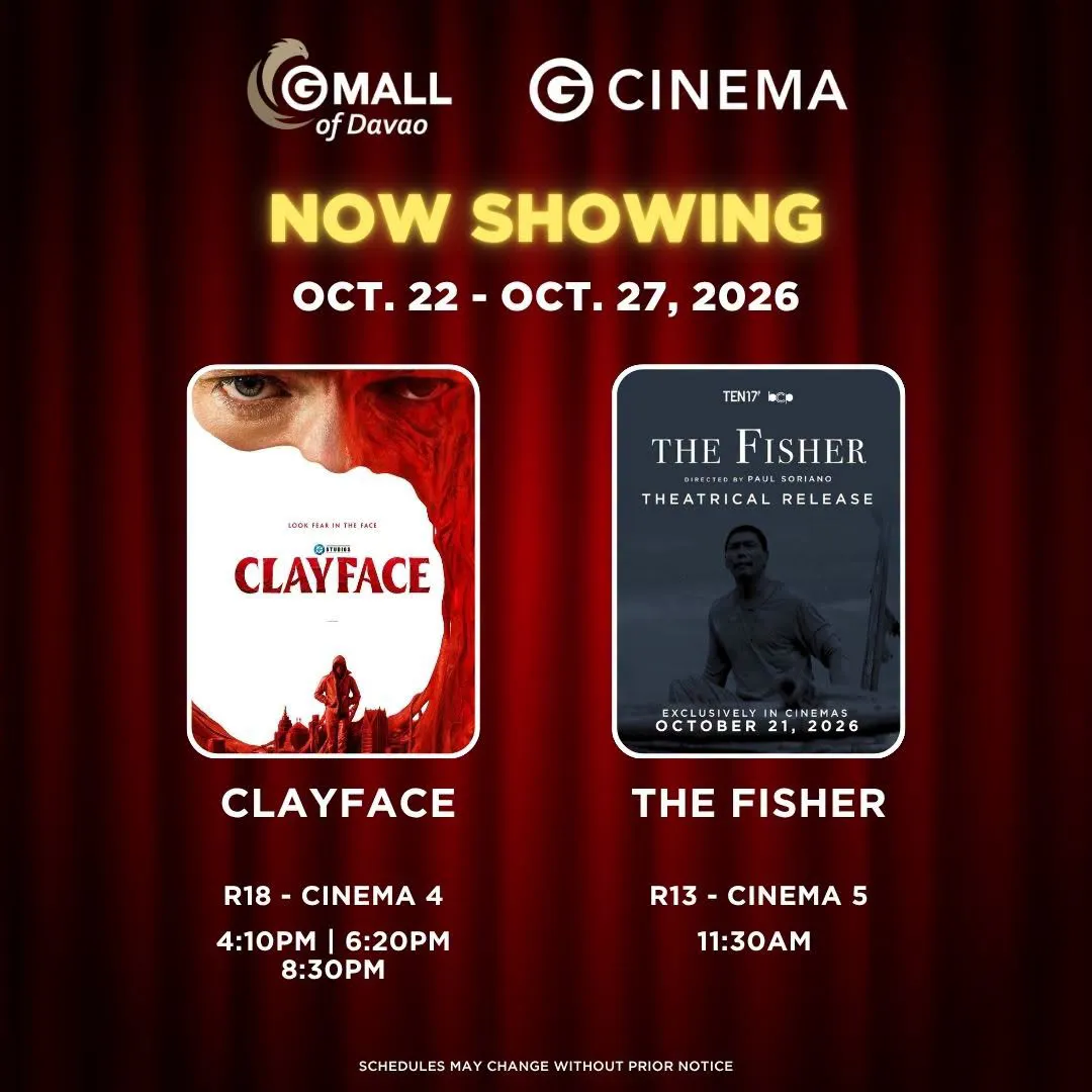 Gaisano Mall of Davao Bajada Cinema Schedule October 22 - 27, 2026 2