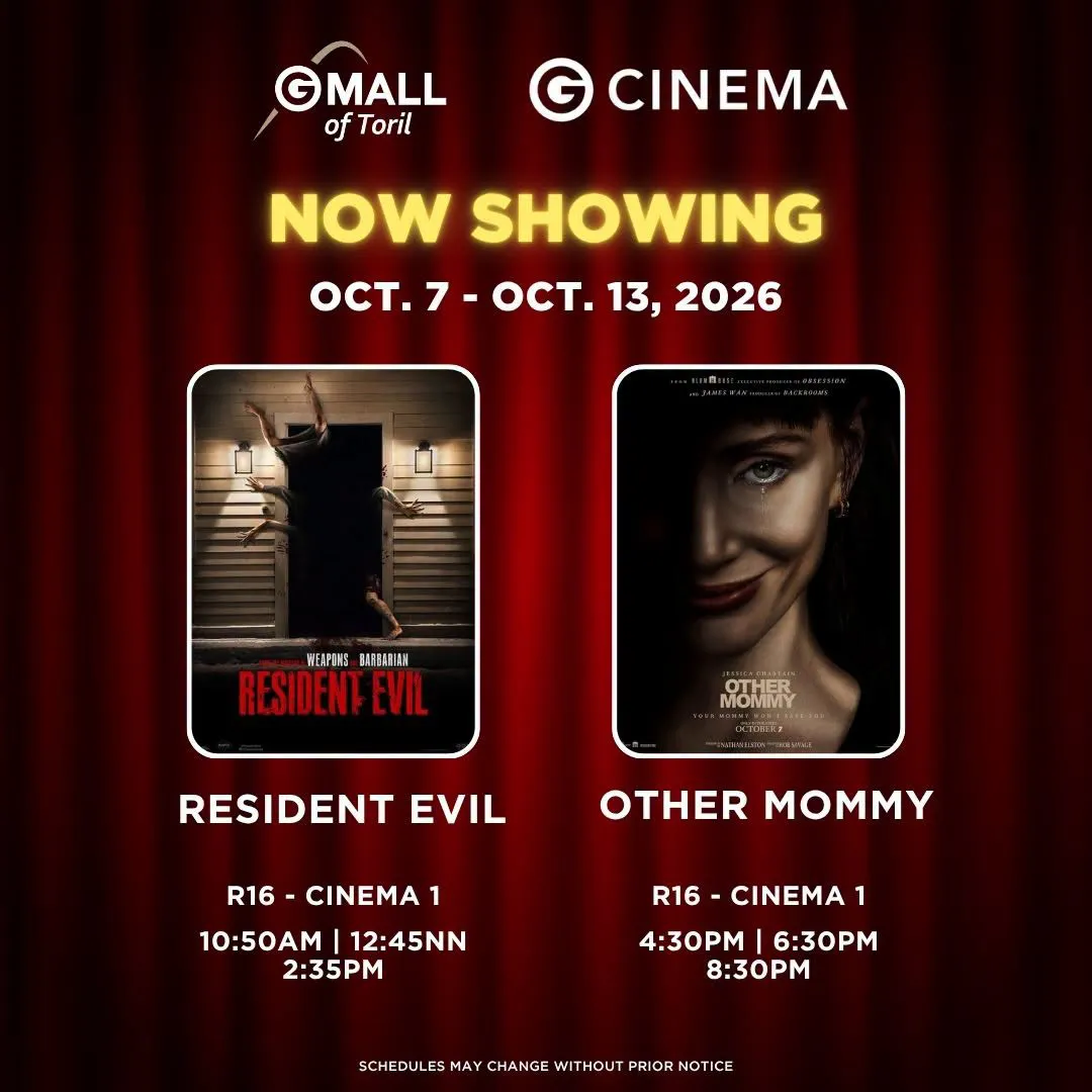Gaisano Mall of Toril Cinema Schedule October 07 - 13, 2026 1