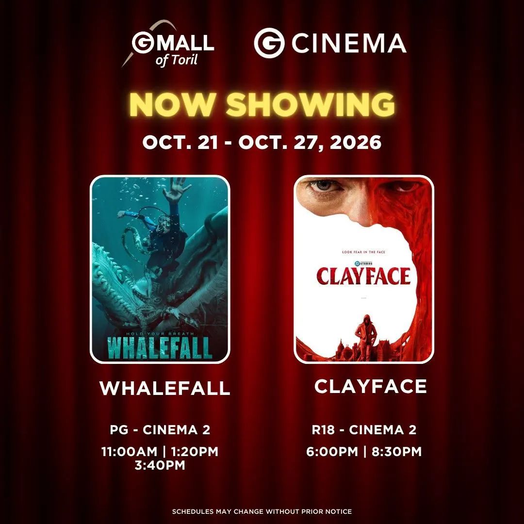 Gaisano Mall of Toril Cinema Schedule October 21 - 27, 2026 2